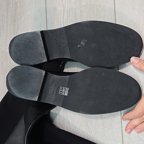 Stuart Weitzman Women Gillian 60 Microstretch Leather Riding Boots Shoes Sz 7 - Picture 11 of 16